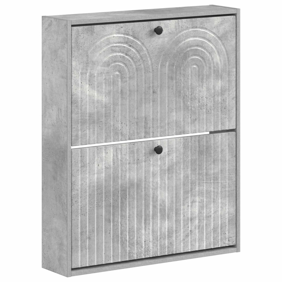 vidaXL Wandgemonteerde Schoenkast ALKMAAR 71 x 17 x 86 cm Bewerkt hout afbeelding 1