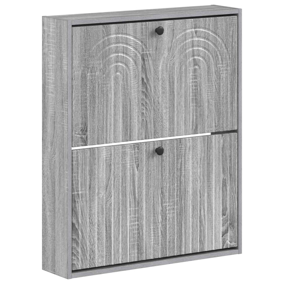 vidaXL Wandgemonteerde Schoenkast ALKMAAR 71 x 17 x 86 cm Bewerkt hout afbeelding 1