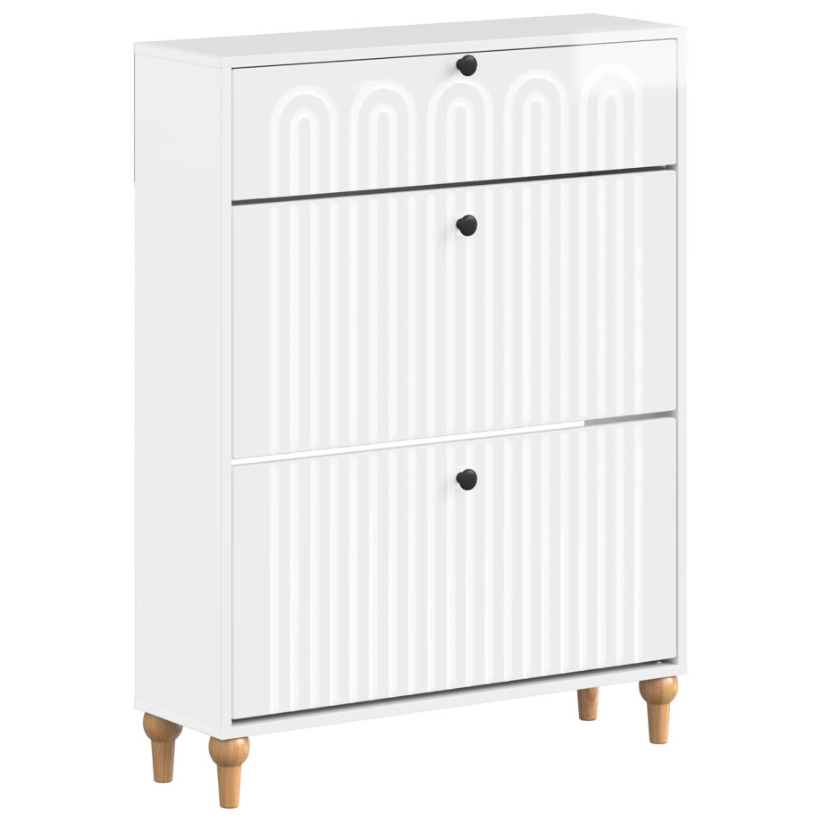 vidaXL Schoenenkast ALKMAAR 78 x 24 x 103 cm Bewerkt hout afbeelding 1