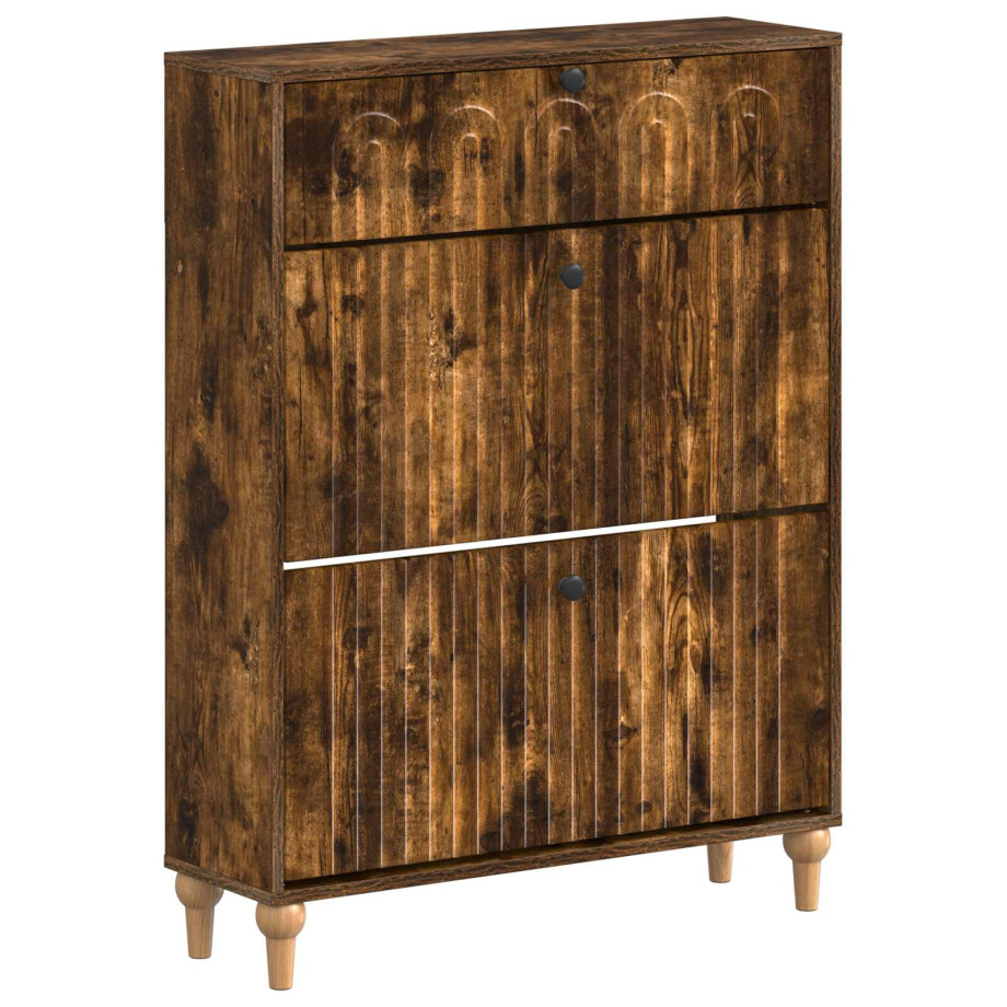 vidaXL Schoenenkast ALKMAAR 78 x 24 x 103 cm Bewerkt hout afbeelding 1