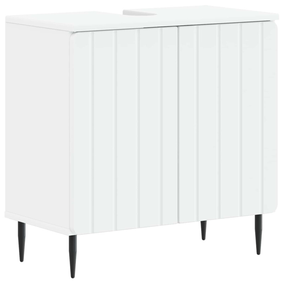 vidaXL Badkamer wastafelkast ZWOLLE Wit 59,5 x 31,5 x 59 cm afbeelding 1