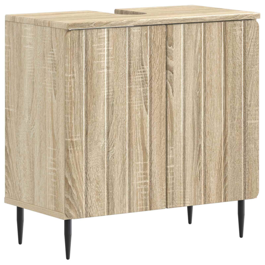 vidaXL Badkamer wastafelkast ZWOLLE Sonoma Eiken 59,5 x 31,5 x 59 cm afbeelding 1