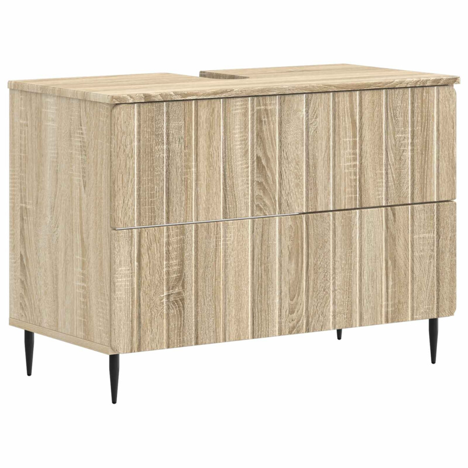 vidaXL Badkamer wastafelkast ZWOLLE Sonoma Eiken 82 x 41 x 58,5 cm vidaXL Badkamer wastafelkast ZWOLLE Sonoma Eiken 82 x 41 x 58,5 cm afbeelding 1