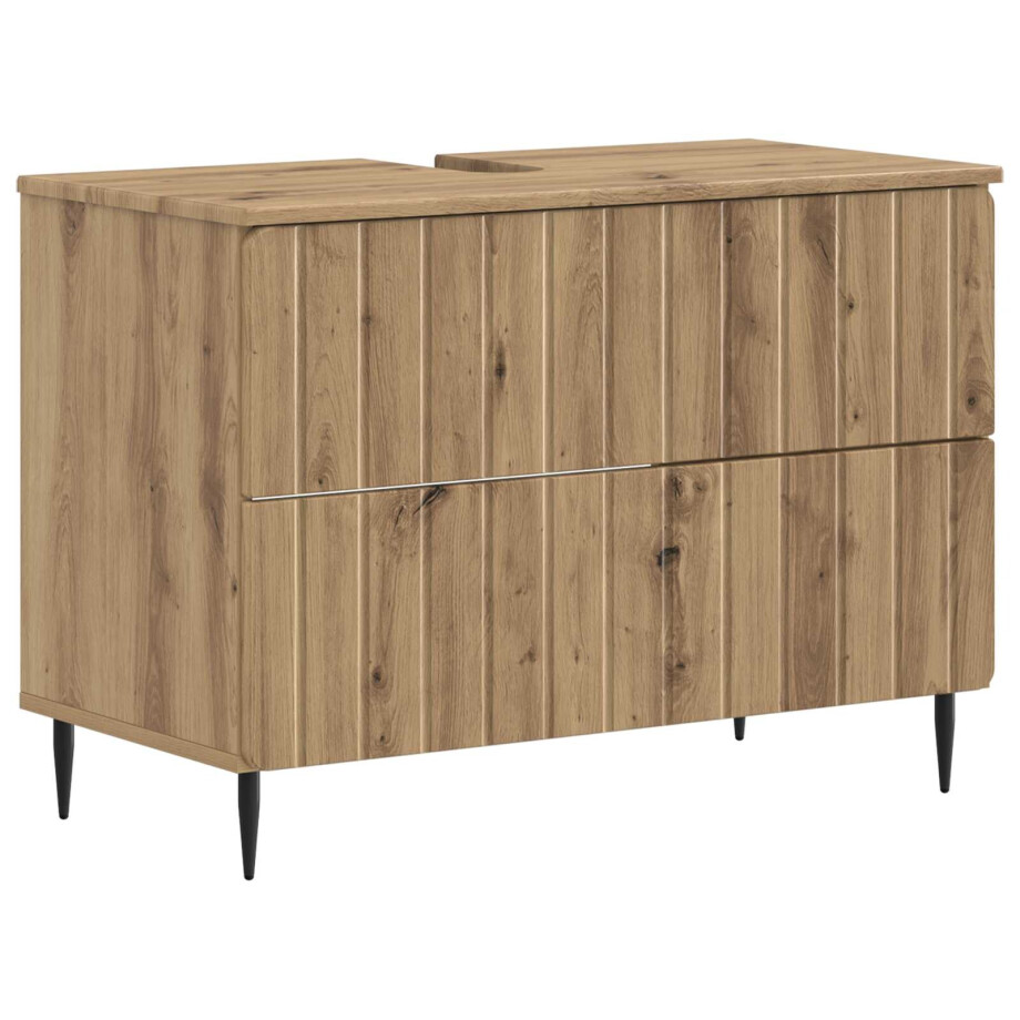 vidaXL Badkamer wastafelkast ZWOLLE Artisanaal eiken 82 x 41 x 58,5 cm vidaXL Badkamer wastafelkast ZWOLLE Artisanaal eiken 82 x 41 x 58,5 cm afbeelding 1