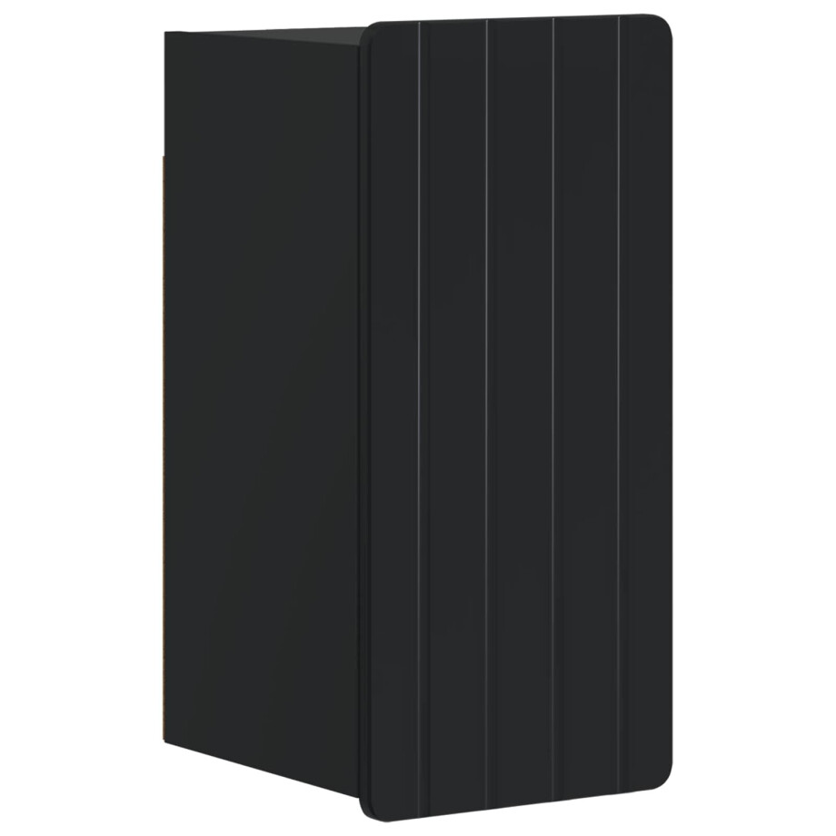 vidaXL Badkamer wandkast ZWOLLE Zwart 30 x 31 x 63 cm Bewerkt hout afbeelding 1
