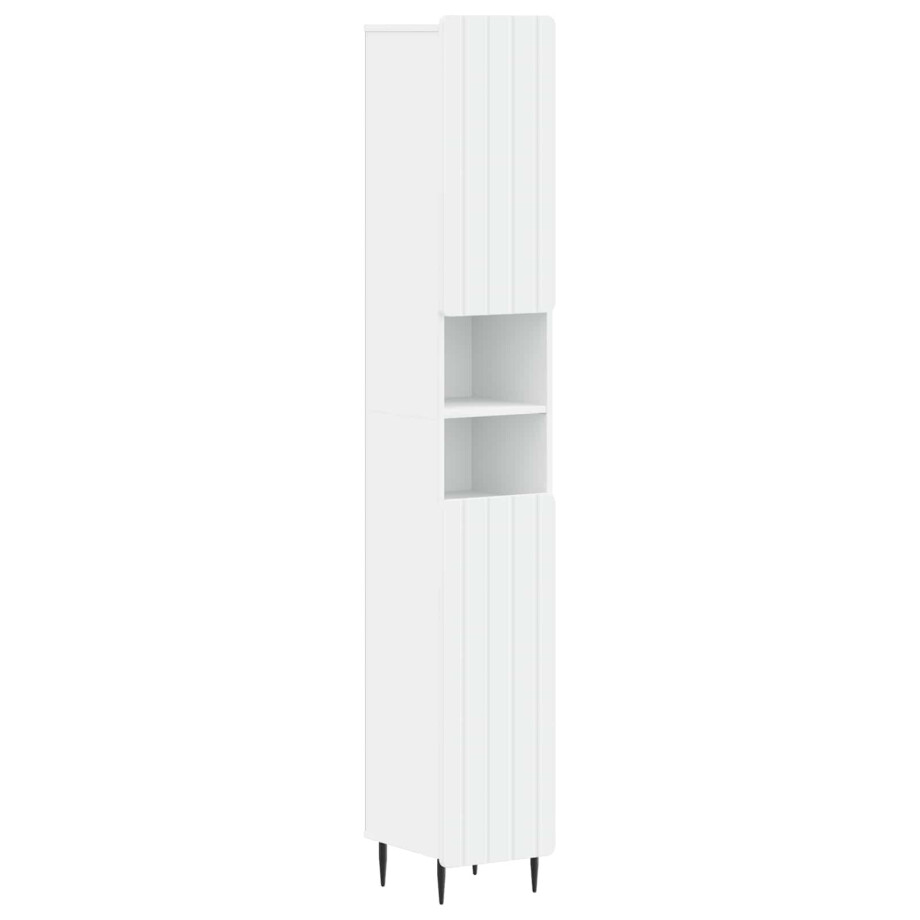 vidaXL Badkamerkast met Open Plank ZWOLLE Wit 30 x 31 x 189,5 cm afbeelding 1