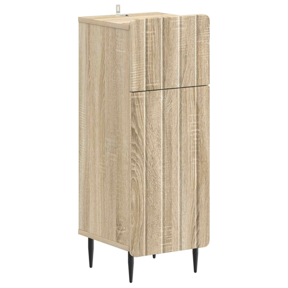 vidaXL Badkamer Opbergkast ZWOLLE Sonoma Eiken 30 x 31 x 79,5 cm afbeelding 1
