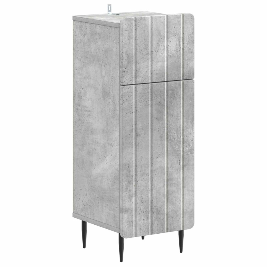 vidaXL Badkamer Opbergkast ZWOLLE Betongrijs 30 x 31 x 79,5 cm afbeelding 1