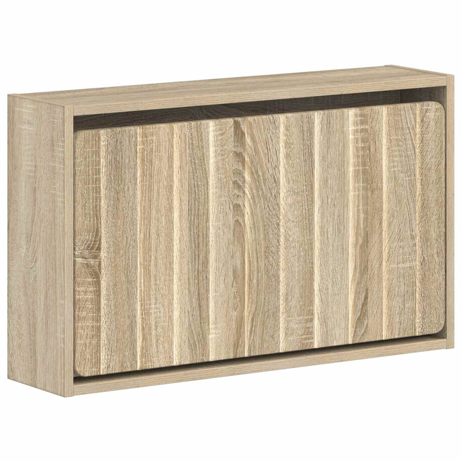 vidaXL Wandgemonteerde Schoenkast ZWOLLE 71 x 17 x 43 cm Bewerkt hout afbeelding 1