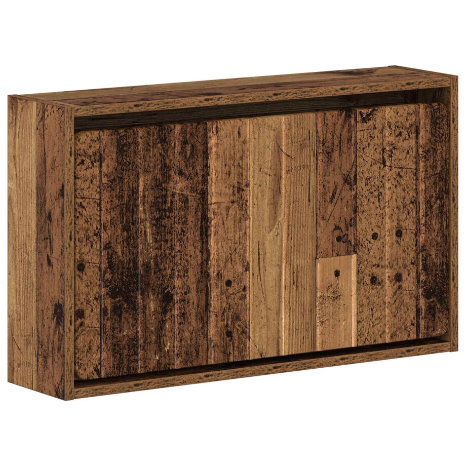 vidaXL Wandgemonteerde Schoenkast ZWOLLE 71 x 17 x 43 cm Bewerkt hout afbeelding 1