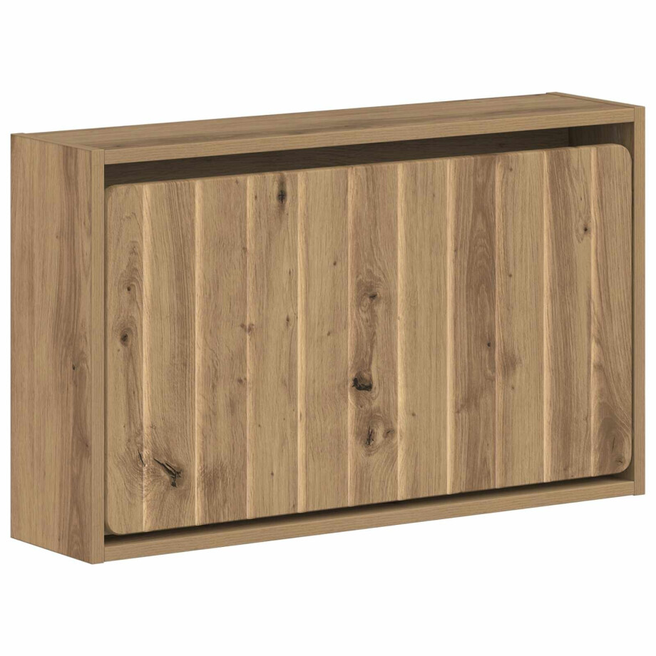 vidaXL Wandgemonteerde Schoenkast ZWOLLE 71 x 17 x 43 cm Bewerkt hout afbeelding 1