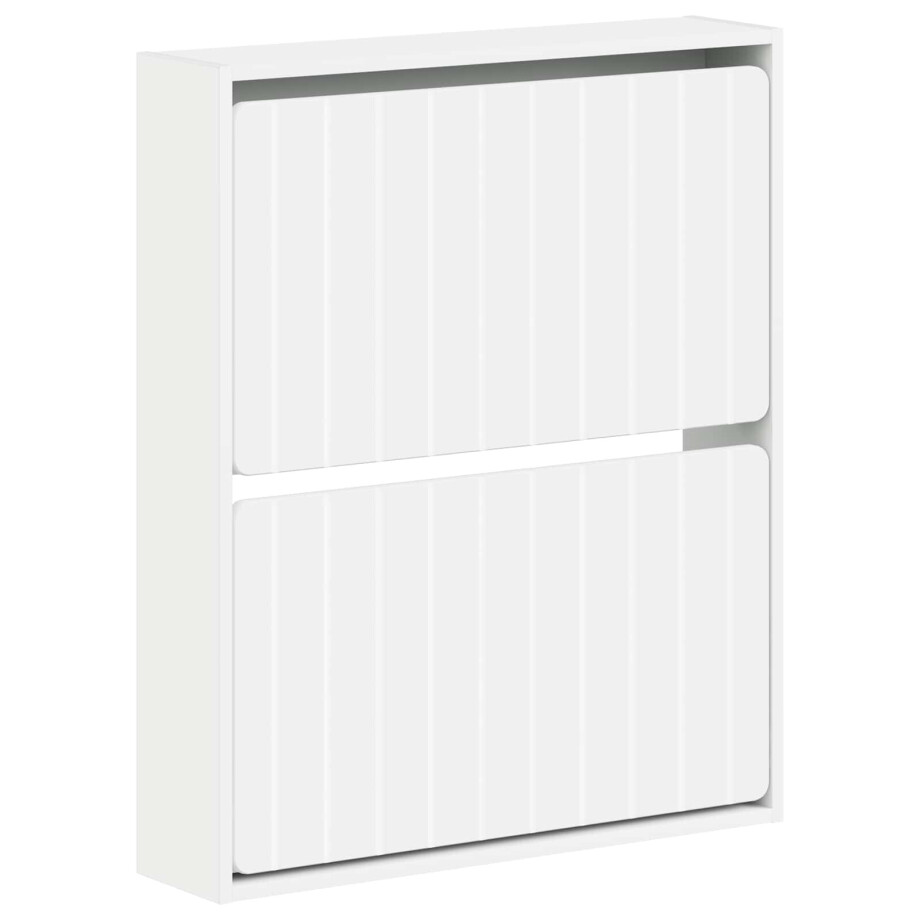 vidaXL Wandgemonteerde Schoenkast ZWOLLE 71 x 17 x 86 cm Bewerkt hout afbeelding 1