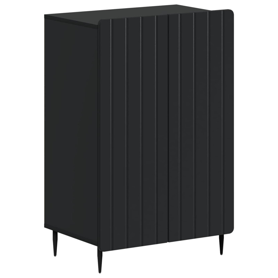 vidaXL Schoenenkast ZWOLLE 59,5 x 39,5 x 91,5 cm Bewerkt hout Zwart afbeelding 1