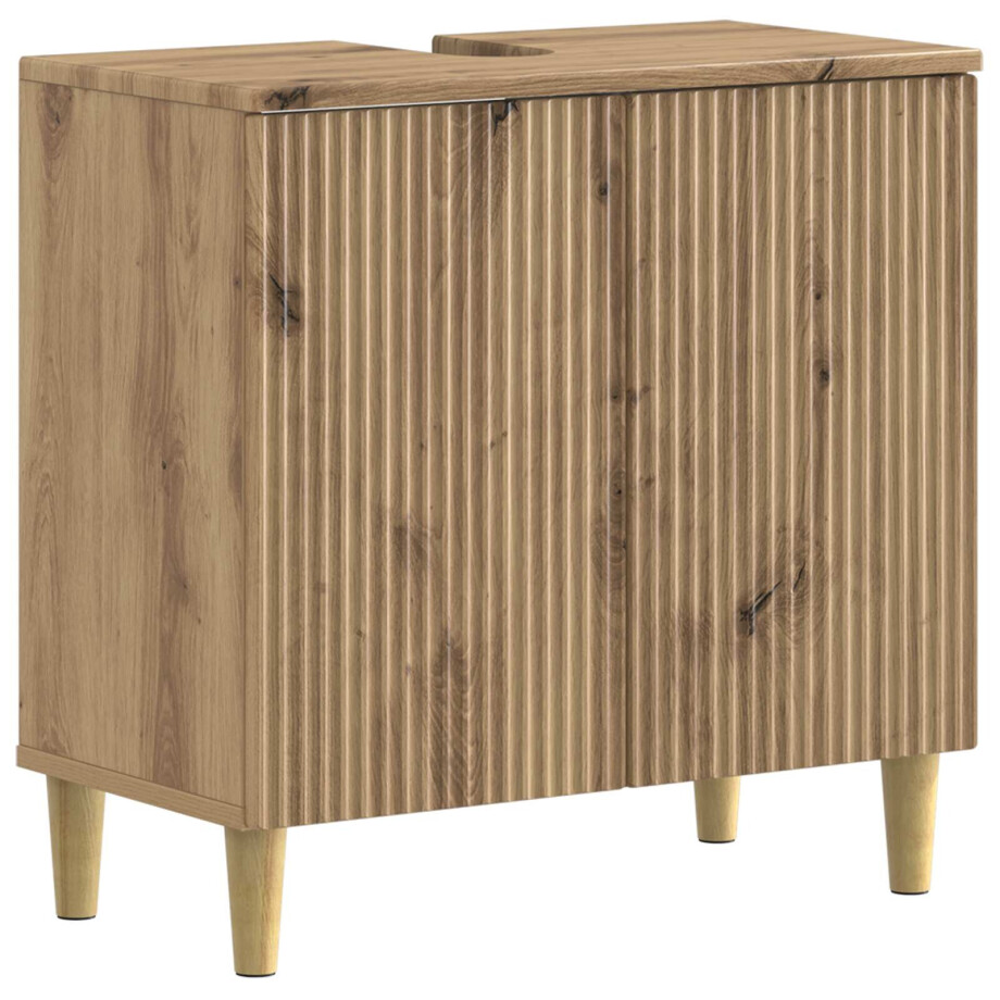 vidaXL Badkamer wastafelkast ARNHEM Artisanaal eiken vidaXL Badkamer wastafelkast ARNHEM Artisanaal eiken afbeelding 1