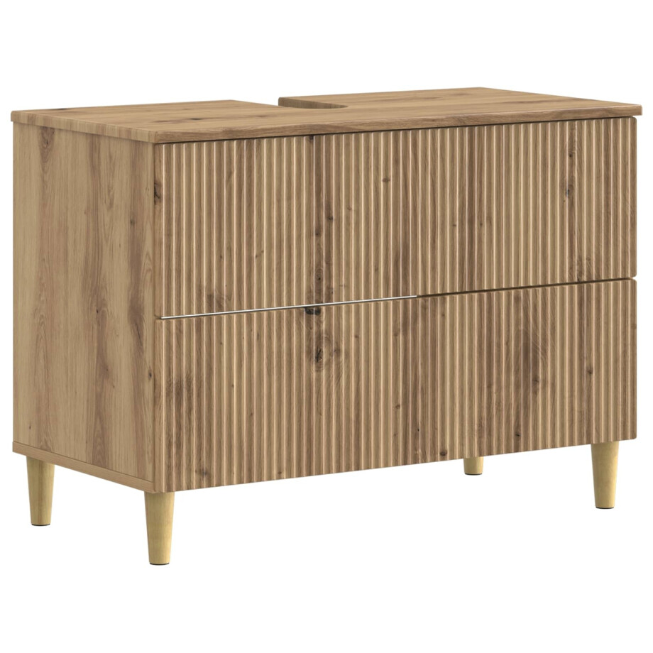 vidaXL Badkamer wastafelkast ARNHEM Artisanaal eiken 82 x 41 x 59 cm vidaXL Badkamer wastafelkast ARNHEM Artisanaal eiken 82 x 41 x 59 cm afbeelding 1