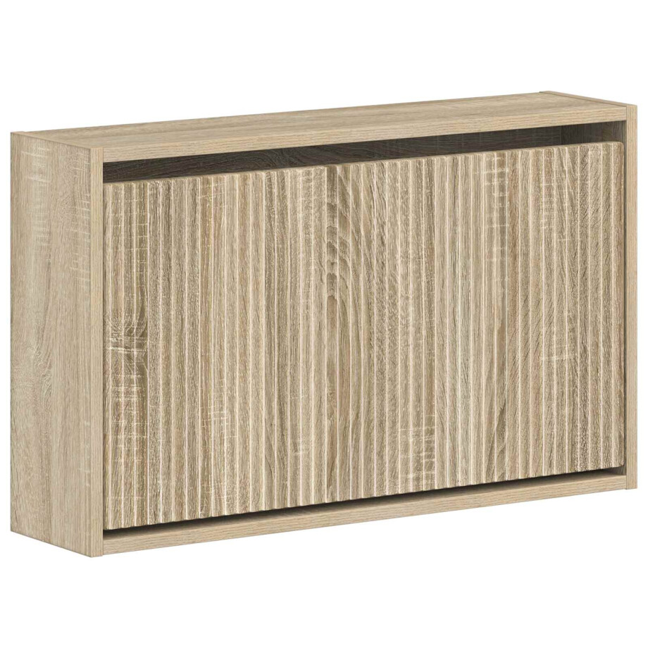 vidaXL Wandgemonteerde Schoenkast ARNHEM 71 x 17 x 43 cm Bewerkt hout afbeelding 1