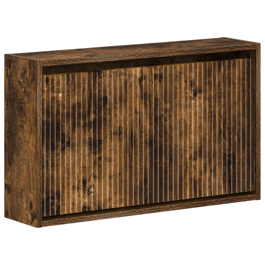 vidaXL Wandgemonteerde Schoenkast ARNHEM 71 x 17 x 43 cm Bewerkt hout afbeelding 1