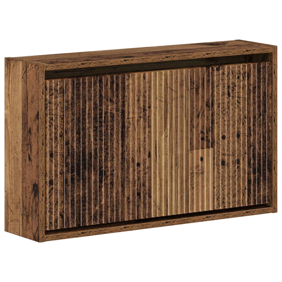 vidaXL Wandgemonteerde Schoenkast ARNHEM 71 x 17 x 43 cm Bewerkt hout afbeelding 1