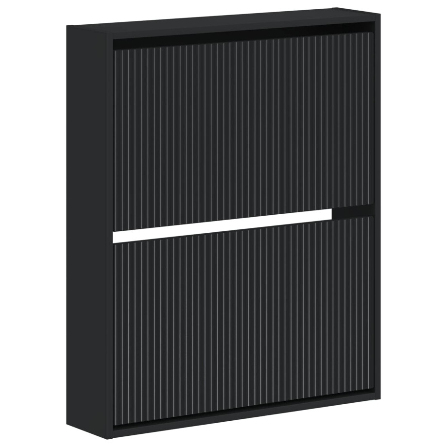 vidaXL Wandgemonteerde Schoenkast ARNHEM 71 x 17 x 86 cm Bewerkt hout vidaXL Wandgemonteerde Schoenkast ARNHEM 71 x 17 x 86 cm Bewerkt hout afbeelding 1