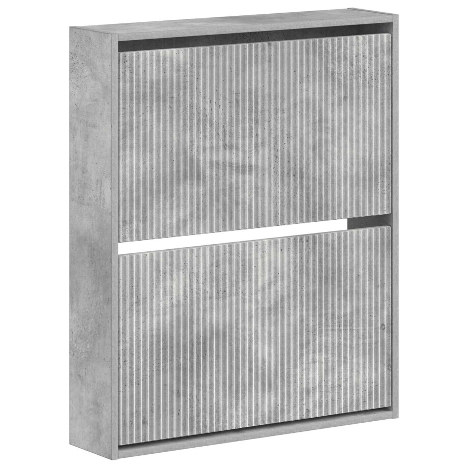 vidaXL Wandgemonteerde Schoenkast ARNHEM 71 x 17 x 86 cm Bewerkt hout afbeelding 1