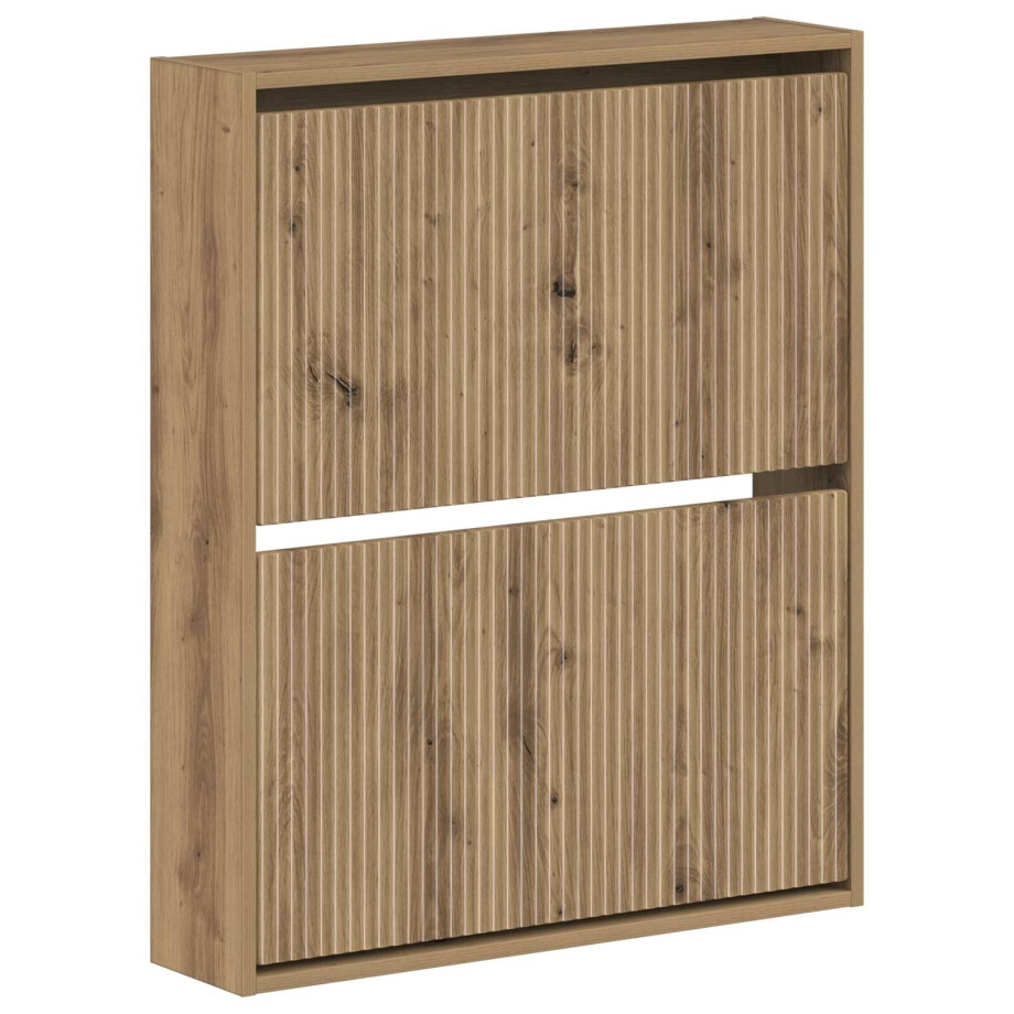 vidaXL Wandgemonteerde Schoenkast ARNHEM 71 x 17 x 86 cm Bewerkt hout afbeelding 1