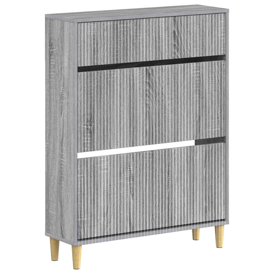 vidaXL Schoenenkast ARNHEM 78 x 24 x 103 cm Bewerkt hout Grijs Sonoma afbeelding 1