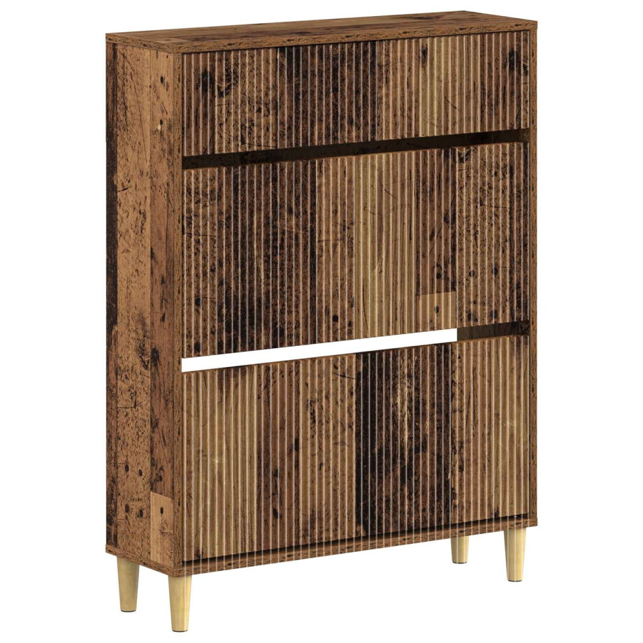 vidaXL Schoenenkast ARNHEM 78 x 24 x 103 cm Bewerkt hout Oud hout afbeelding 1