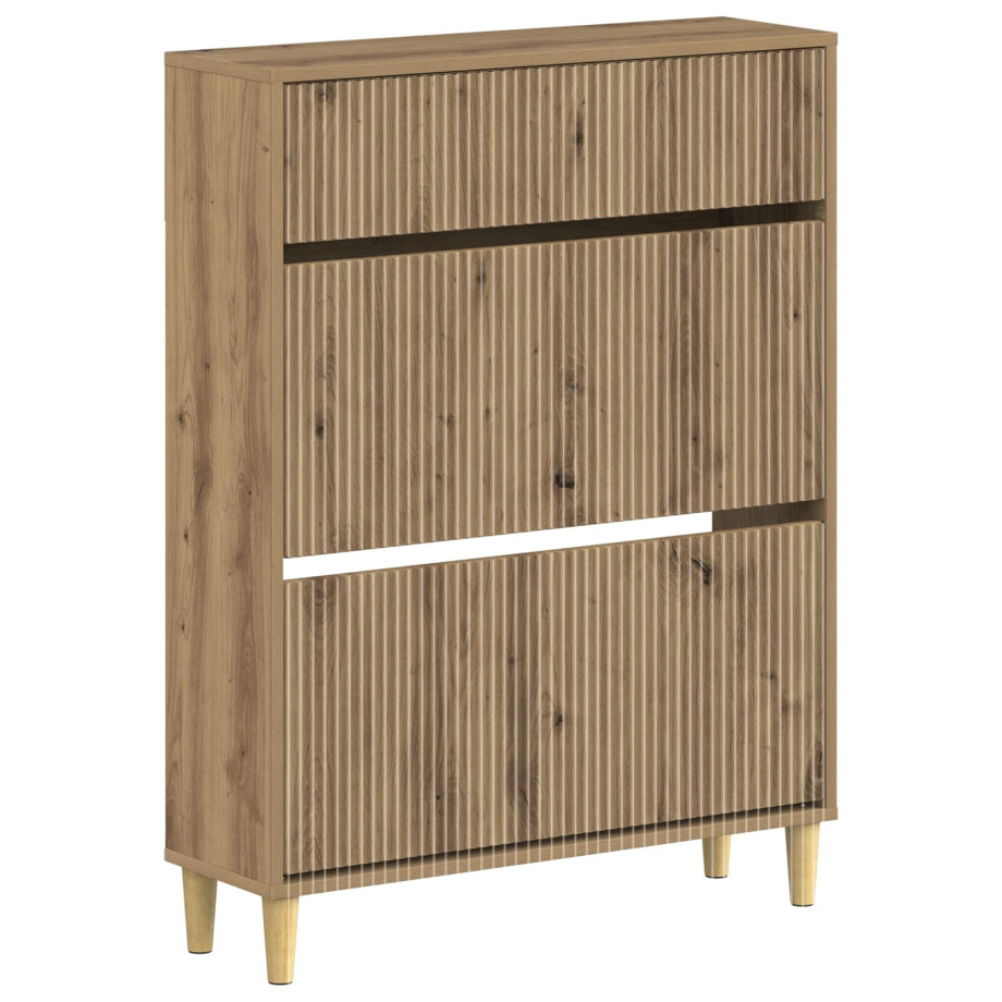 vidaXL Schoenenkast ARNHEM 78 x 24 x 103 cm Bewerkt hout afbeelding 1