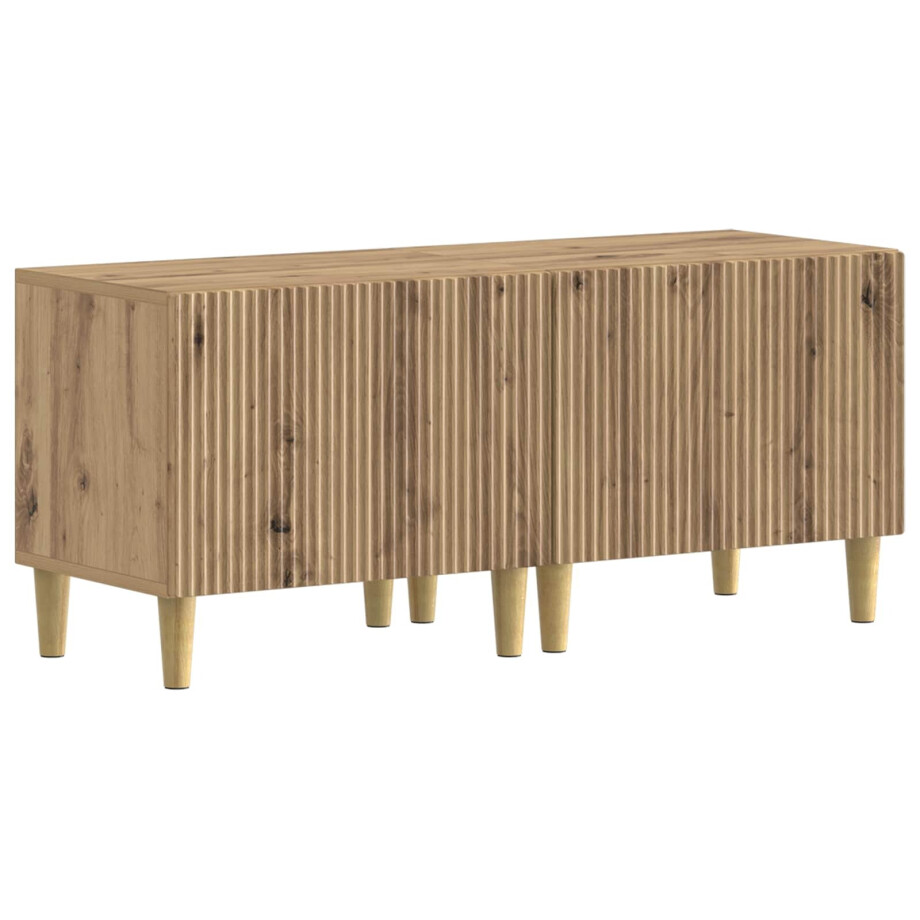 vidaXL Tv-meubel Artisanaal eiken Bewerkt hout vidaXL Tv-meubel Artisanaal eiken Bewerkt hout afbeelding 1