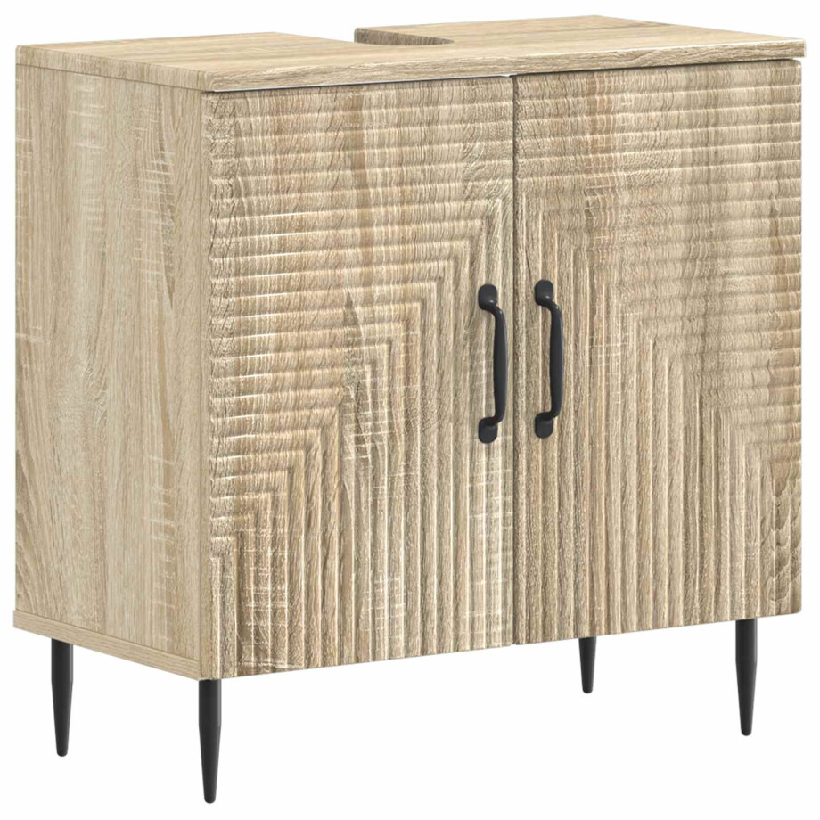 vidaXL Badkamer wastafelkast HAARLEM Sonoma Eiken 59,5 x 31,5 x 59 cm vidaXL Badkamer wastafelkast HAARLEM Sonoma Eiken 59,5 x 31,5 x 59 cm afbeelding 1