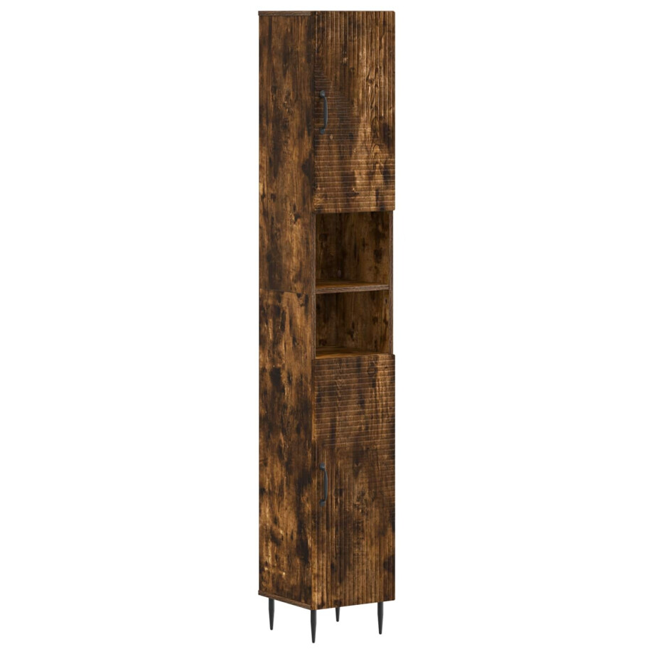 vidaXL Badkamerkast met Open Plank HAARLEM Gerookt eiken vidaXL Badkamerkast met Open Plank HAARLEM Gerookt eiken afbeelding 1