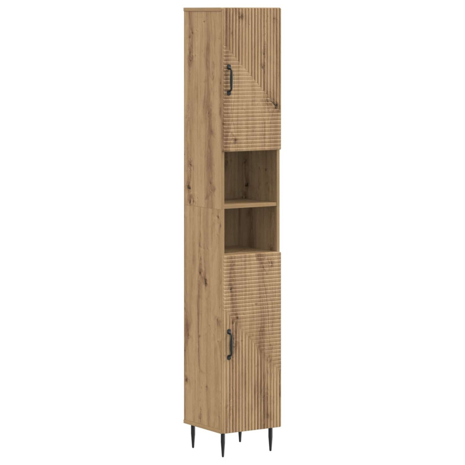 vidaXL Badkamerkast met Open Plank HAARLEM Artisanaal eiken vidaXL Badkamerkast met Open Plank HAARLEM Artisanaal eiken afbeelding 1