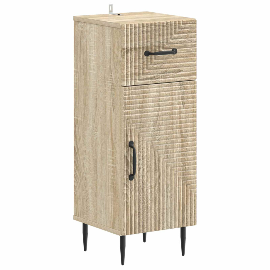 vidaXL Badkamer Opbergkast HAARLEM Sonoma Eiken 30 x 31 x 80 cm afbeelding 1