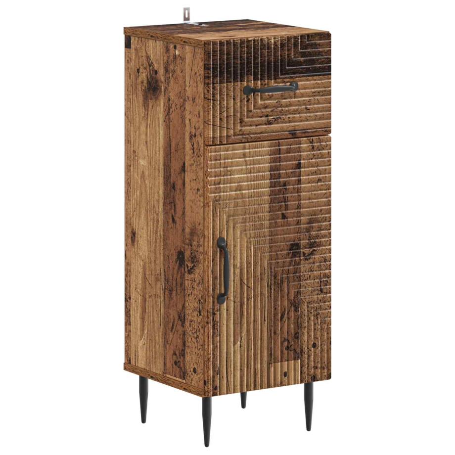 vidaXL Badkamer Opbergkast HAARLEM Oud hout 30 x 31 x 80 cm vidaXL Badkamer Opbergkast HAARLEM Oud hout 30 x 31 x 80 cm afbeelding 1