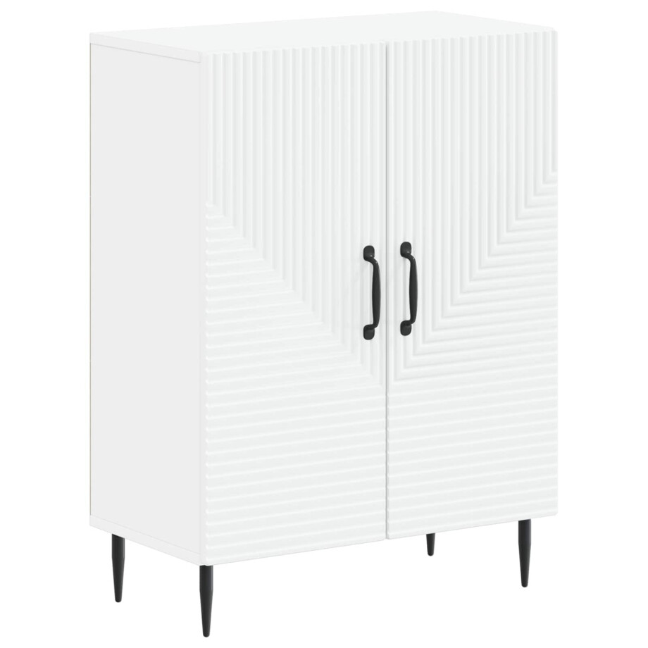 vidaXL Badkamer Opbergkast HAARLEM Wit 59,5 x 31 x 80 cm Bewerkt hout afbeelding 1