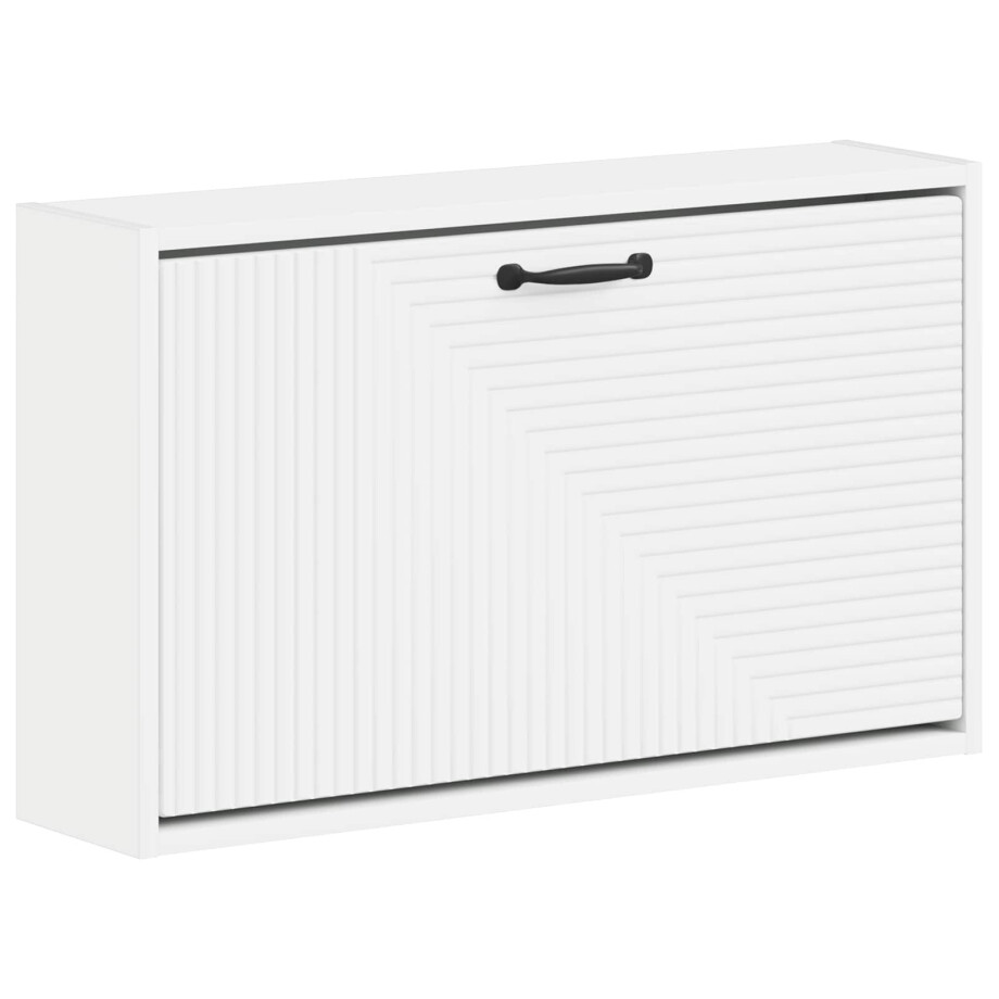vidaXL Wandgemonteerde Schoenkast HAARLEM 71 x 17 x 43 cm Bewerkt hout afbeelding 1