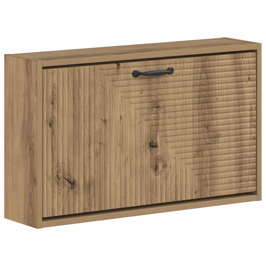 vidaXL Wandgemonteerde Schoenkast HAARLEM 71 x 17 x 43 cm Bewerkt hout vidaXL Wandgemonteerde Schoenkast HAARLEM 71 x 17 x 43 cm Bewerkt hout afbeelding 1