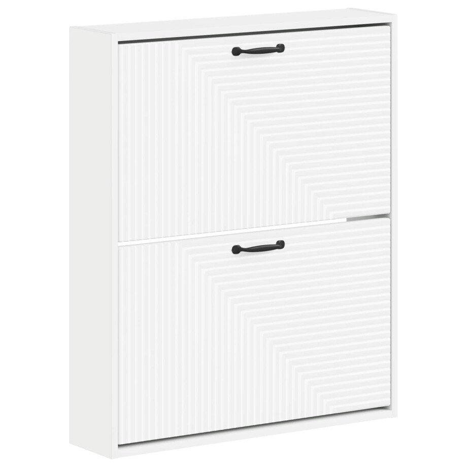 vidaXL Wandgemonteerde Schoenkast HAARLEM 71 x 17 x 86 cm Bewerkt hout afbeelding 1