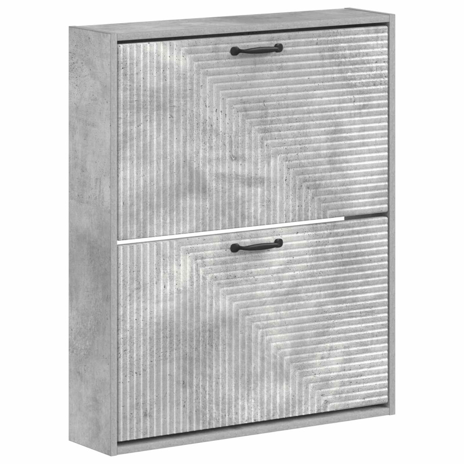 vidaXL Wandgemonteerde Schoenkast HAARLEM 71 x 17 x 86 cm Bewerkt hout afbeelding 1