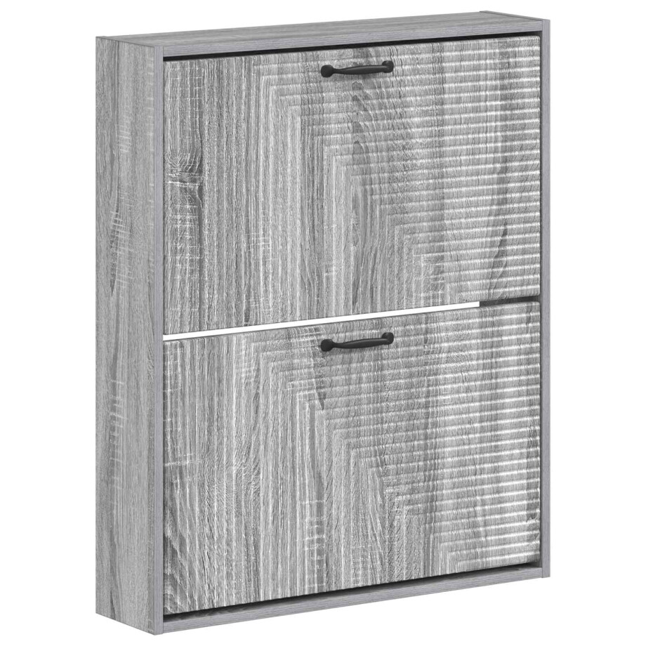 vidaXL Wandgemonteerde Schoenkast HAARLEM 71 x 17 x 86 cm Bewerkt hout afbeelding 1