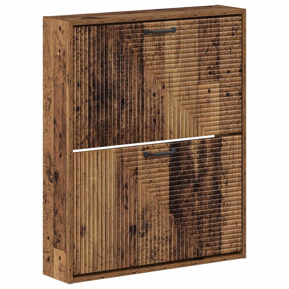 vidaXL Wandgemonteerde Schoenkast HAARLEM 71 x 17 x 86 cm Bewerkt hout afbeelding 1