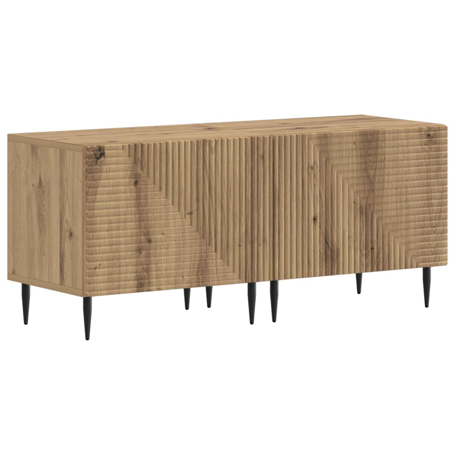 vidaXL Tv-meubel Artisanaal eiken Bewerkt hout vidaXL Tv-meubel Artisanaal eiken Bewerkt hout afbeelding 1