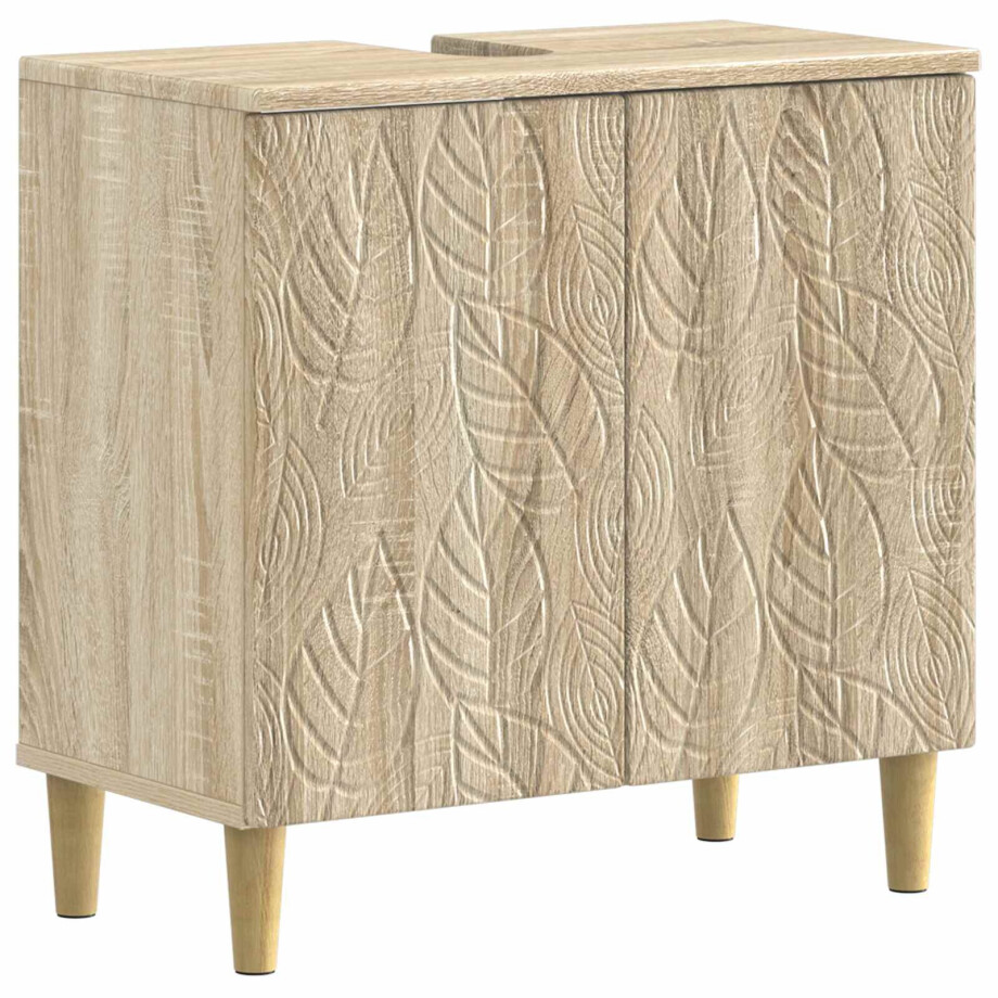 vidaXL Badkamer wastafelkast DELFT Sonoma Eiken 59,5 x 31,5 x 59 cm vidaXL Badkamer wastafelkast DELFT Sonoma Eiken 59,5 x 31,5 x 59 cm afbeelding 1
