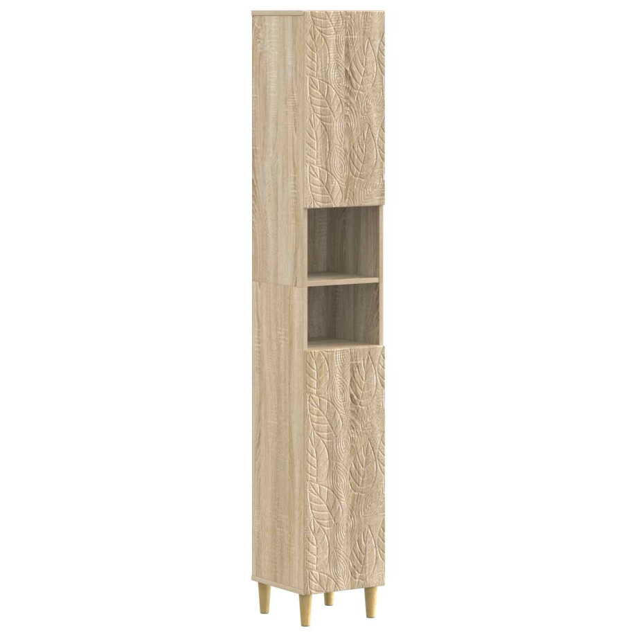 vidaXL Badkamerkast met Open Plank DELFT Sonoma Eiken 30 x 31 x 190 cm afbeelding 1