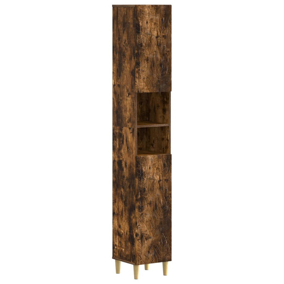 vidaXL Badkamerkast met Open Plank DELFT Gerookt eiken vidaXL Badkamerkast met Open Plank DELFT Gerookt eiken afbeelding 1