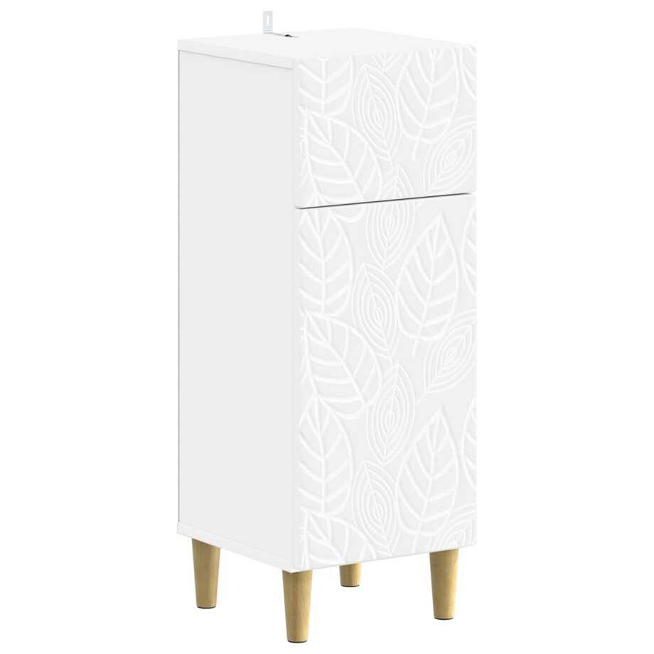 vidaXL Badkamer Opbergkast DELFT Wit 30 x 31 x 80 cm Bewerkt hout afbeelding 1