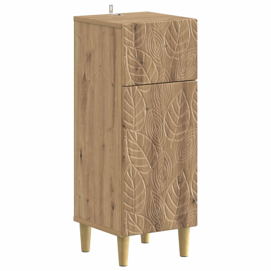 vidaXL Badkamer Opbergkast DELFT Artisanaal eiken 30 x 31 x 80 cm afbeelding 1