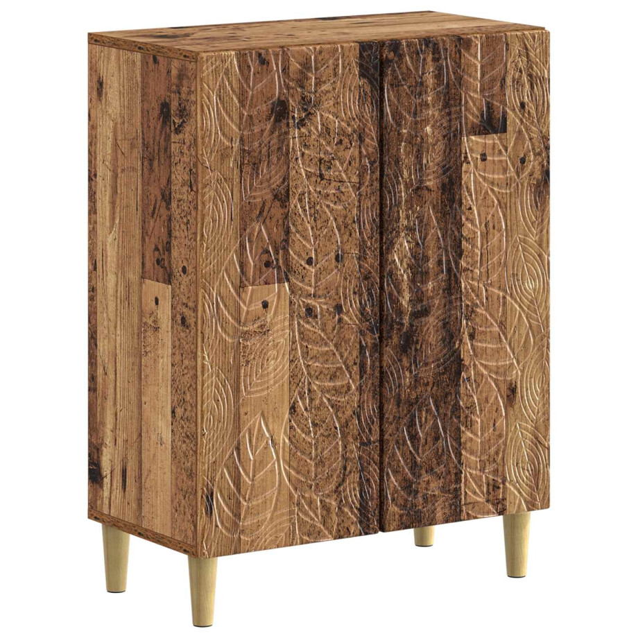 vidaXL Badkamer Opbergkast DELFT Oud hout 59,5 x 31 x 80 cm afbeelding 1