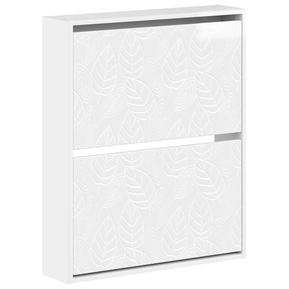 vidaXL Wandgemonteerde Schoenkast DELFT 71 x 17 x 86 cm Bewerkt hout afbeelding 1