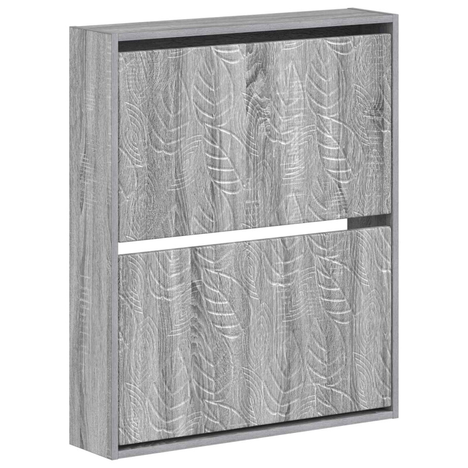 vidaXL Wandgemonteerde Schoenkast DELFT 71 x 17 x 86 cm Bewerkt hout afbeelding 1